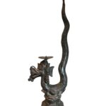 Lost Was Brass Dragon Candle Holder