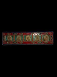 Nepalese Inlaid Five Dhyani Buddha Mantra Prayer Book - Image 2