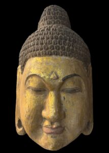Vintage Dharma Buddha Mask - Gold