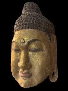Vintage Dharma Buddha Mask - Gold - Image 3