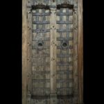 Old Rustic Cabinet with Iron Lattice India
