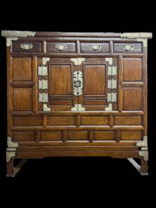 Antique Small Korean Morijang Bedside Chest
