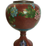 Red Cloisonné Urn