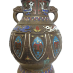 Large Japanese Champlevé Vase