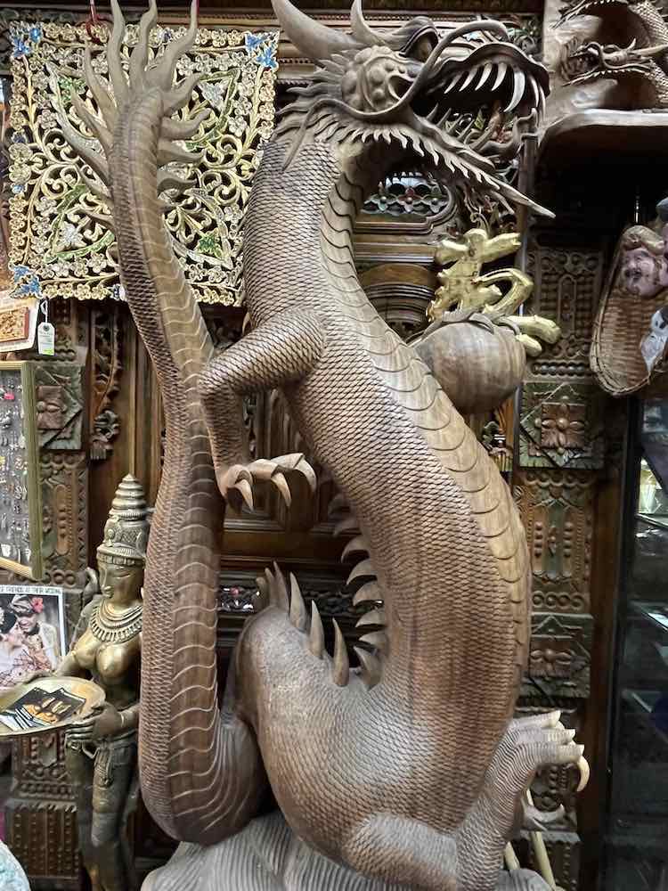 Huge Suar Wood Dragon Stand  Huge Dragon Carved, Asian Art Imports