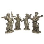9" Brass Four Heavenly Kings