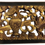 Antique Chinese Cinnabar Chrysanthemum  Blossom