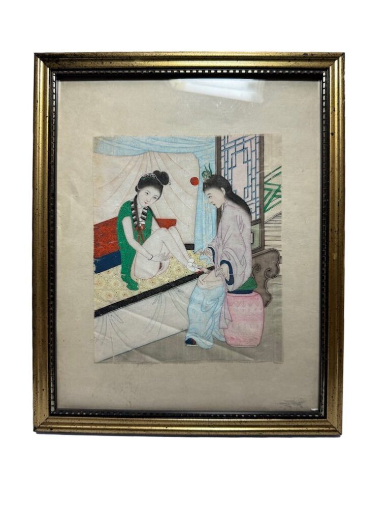 Chinese Erotic Painting On Silk Chinese Erotic Painting, Asian Art