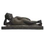 20" Brass Altar Recline Buddha India