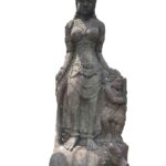 80" Lava Stone Great Durga Goddess Sculpture