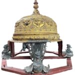 Antique Burmese Gilded Pagoda Offering Hsun-Ok On Stand