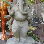 Basalt Eight Arms Ganesha Stand