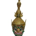 Old Tossakan Ravana Gold Leaf Mask Thai
