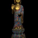 Sino-Tibet Standing Buddha Cloisonne