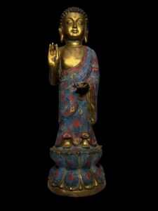 Sino-Tibet Standing Buddha Cloisonne