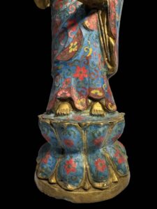 Sino-Tibet Standing Buddha Cloisonne - Image 4
