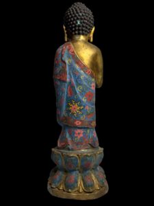 Sino-Tibet Standing Buddha Cloisonne - Image 7