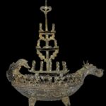 Old Bronze Dragon Boat Perahu Naga Java