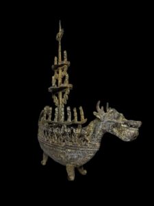 Old Bronze Dragon Boat Perahu Naga Java - Image 2