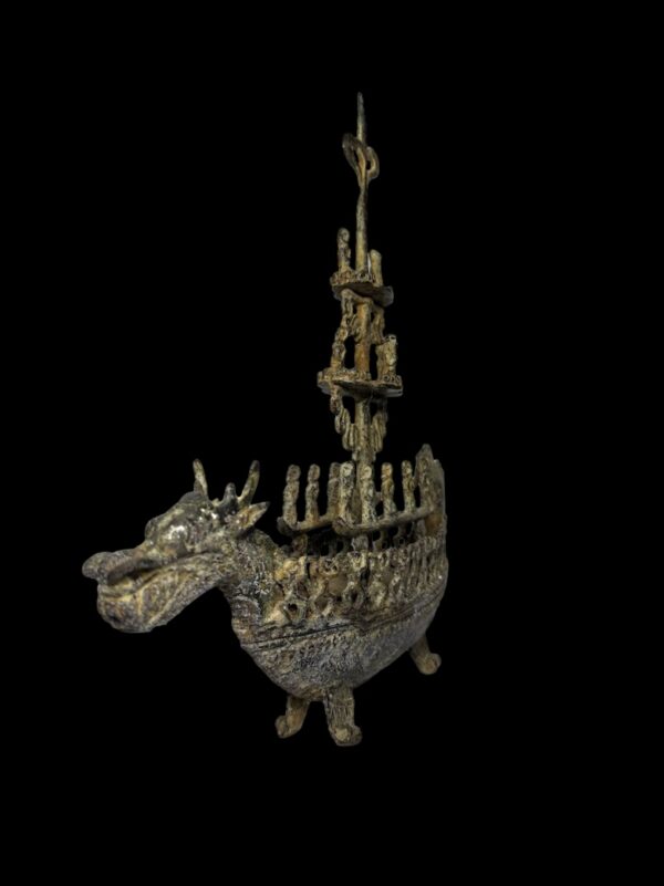 Old Bronze Dragon Boat Perahu Naga Java - Image 3
