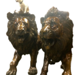 Gigantic Brass Lion - Pair of 2