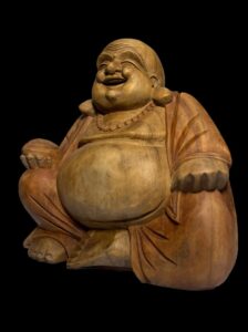 Hand Carved Suar Two Tone Hotei Joyful - Image 3