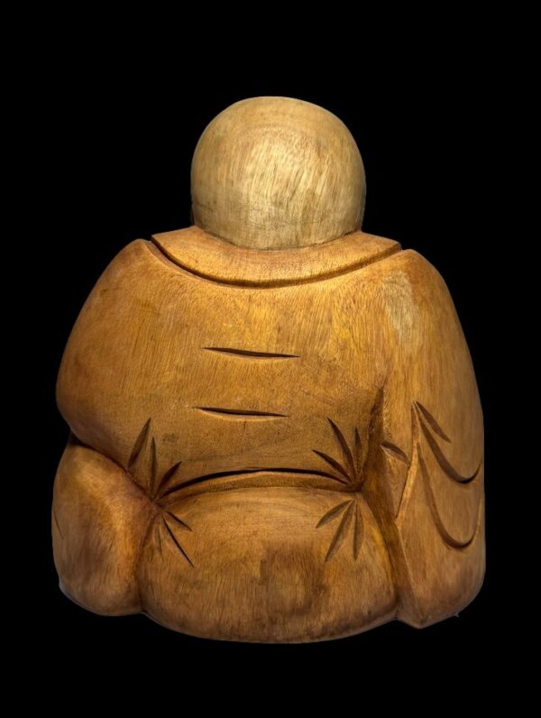 Hand Carved Suar Two Tone Hotei Joyful - Image 4