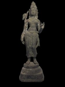 Relic Brass Dewi Sri Stands Atop Lotus Base