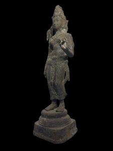 Relic Brass Dewi Sri Stands Atop Lotus Base - Image 3