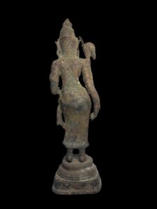 Relic Brass Dewi Sri Stands Atop Lotus Base - Image 4
