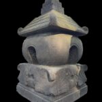 32" Old Javanese Temple Lava Stone Lantern