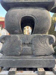 32" Old Javanese Temple Lava Stone Lantern - Image 5
