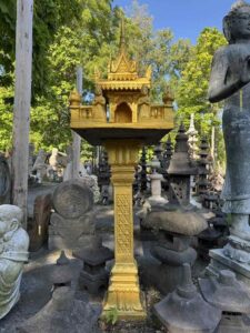 Vintage Gold Painted Spirit House San Phra Phum - Image 2