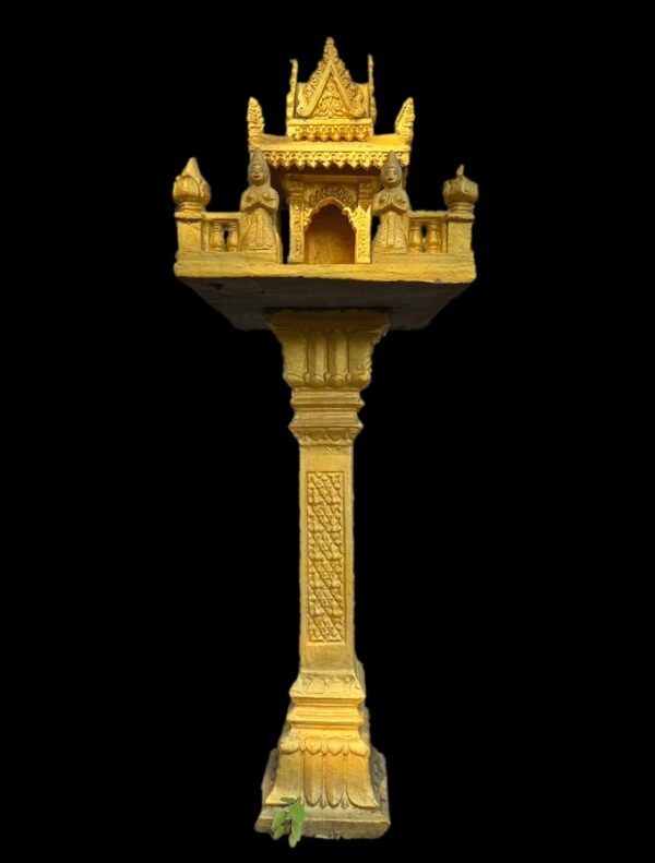 Vintage Gold Painted Spirit House San Phra Phum - Image 1