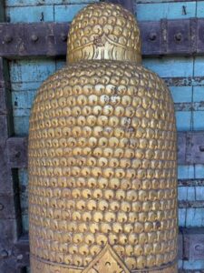 Hand Carved Large Buddha Face Mask 1970's - Image 3
