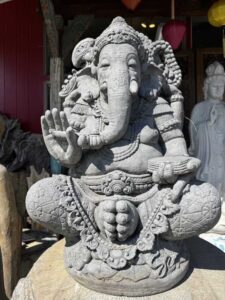 32" Balinese Cement Ohm Ganesha Ornate - Image 2
