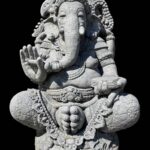 32" Balinese Cement Ohm Ganesha Ornate