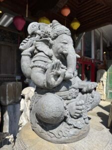 32" Balinese Cement Ohm Ganesha Ornate - Image 3