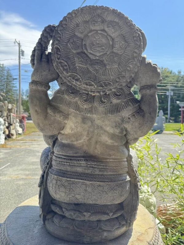 32" Balinese Cement Ohm Ganesha Ornate - Image 5
