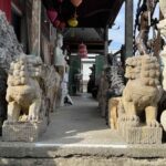 Gray Marble Foo Dog Pi Yao (Pixiu) Pair