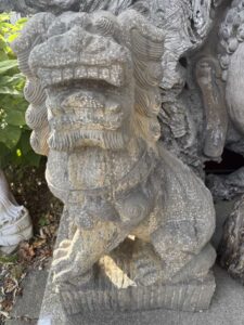 Gray Marble Foo Dog Pi Yao (Pixiu) Pair - Image 3