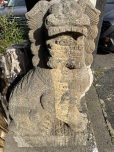 Gray Marble Foo Dog Pi Yao (Pixiu) Pair - Image 2