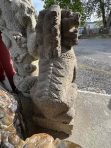 Gray Marble Foo Dog Pi Yao (Pixiu) Pair - Image 4