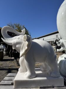 Marble Elephant On Base Vietnam - Image 2