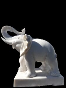 Marble Elephant On Base Vietnam