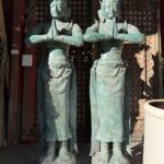Huge Lost Wax Cast Brass Rama & Sita Sculpture