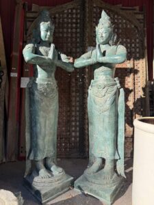 Huge Lost Wax Cast Brass Rama & Sita Sculpture - Image 4