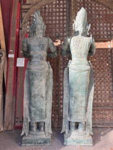 Huge Lost Wax Cast Brass Rama & Sita Sculpture - Image 5