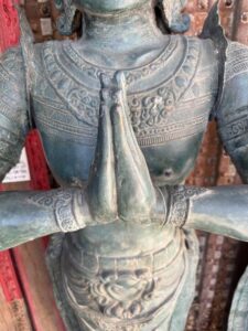 Huge Lost Wax Cast Brass Rama & Sita Sculpture - Image 6
