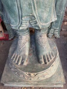 Huge Lost Wax Cast Brass Rama & Sita Sculpture - Image 8